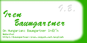 iren baumgartner business card